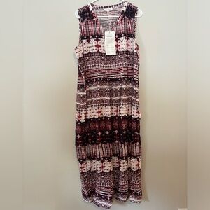 beachlunchlounge Tie Neck Printed Maxi Dress Kauai XL